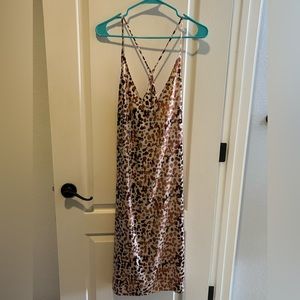 EUC Target Silky Nightgown Leopard Print